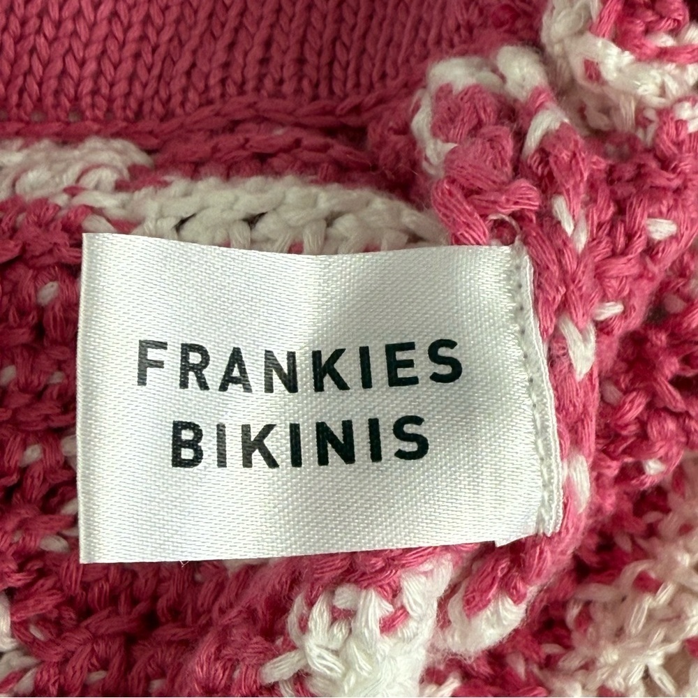 Frankies Bikinis Jasper Crochet Skirt In Pink Checker Size Small - Picture 7 of 10
